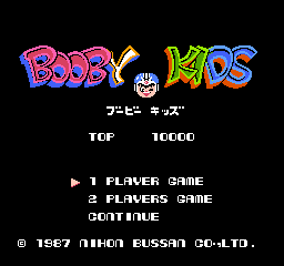 Booby Kids (Japan) Title Screen